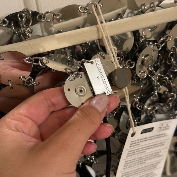 PACO RABANNE Sequin Silver Top NWT Size 42 - Picture 3 of 6